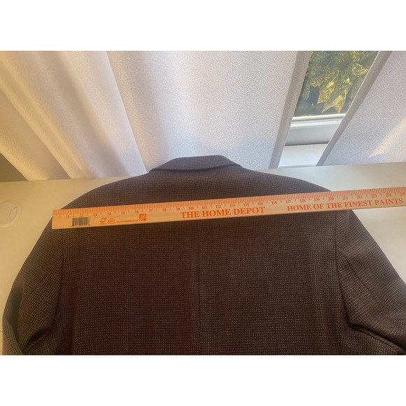 Pronto Uomo Mens 46 Regular Brown 100% Lambswool 2 Button Blazer Sport Coat - Picture 11 of 13